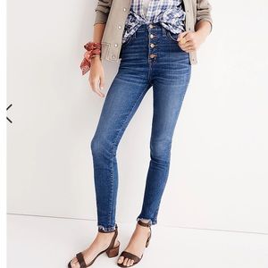 Madewell 10" High-Rise Skinny Jeans: Chewed-Hem Edition